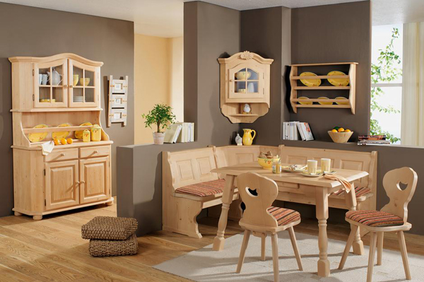 Hüttenset Amberg Piccolo , Eckbankgruppe Amberg Piccolo, Polster, Eckhänger, Buffet 2-t