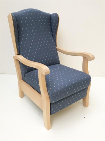 Fernsehsessel  TV-Sessel Inzell Ohrenbackensessel,  Kundl blau