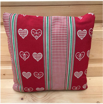 Federkissen, Kissen genäht  40/40 cm mit Reissverschluss, Stoff Osttirol 50, Auslaufstoff !