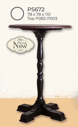 Stehtisch, Mittelsäulentisch Rundtisch D 78 cm, H 110, Kiefer massiv