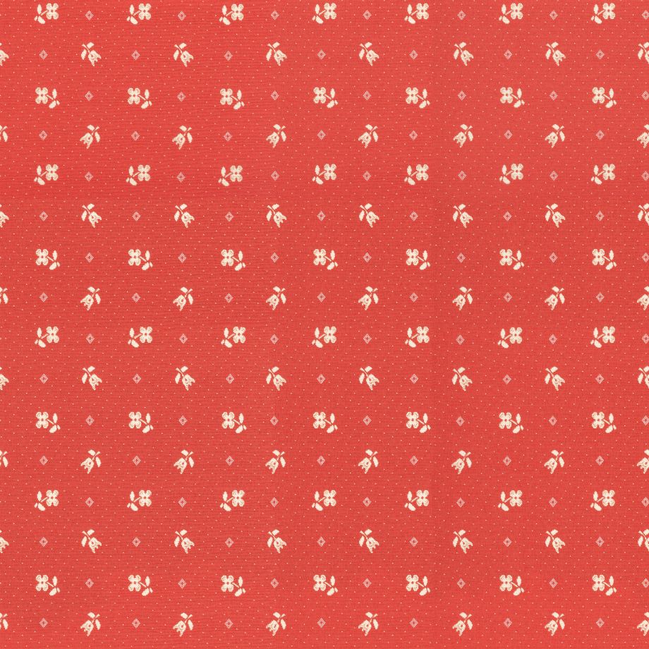 Stoff LANDLEBEN 3011 rot Streublume