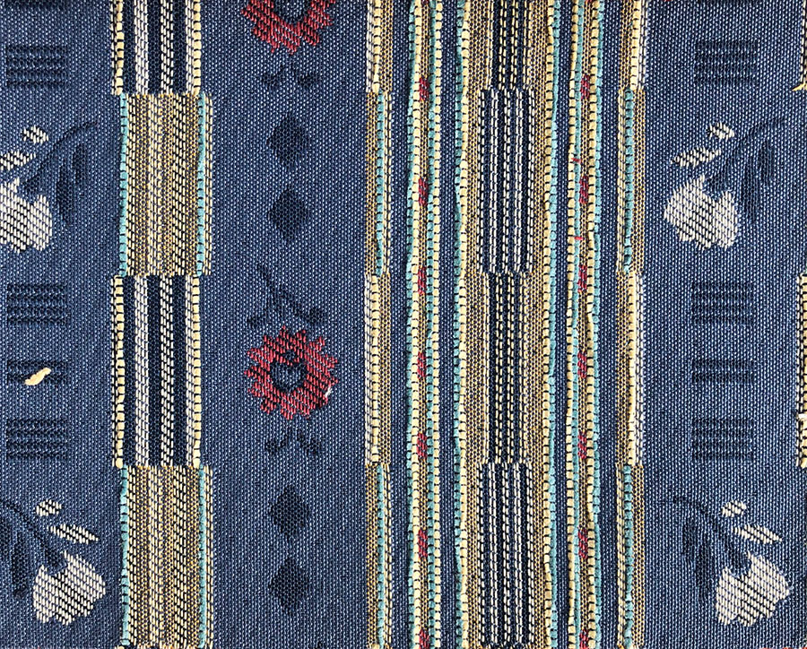 Stoff 2094 Streifen Muster blau