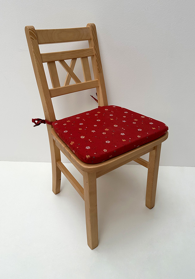 Sprossenstuhl Nürnberg, Fichte massiv, Polster genäht, TS-2386