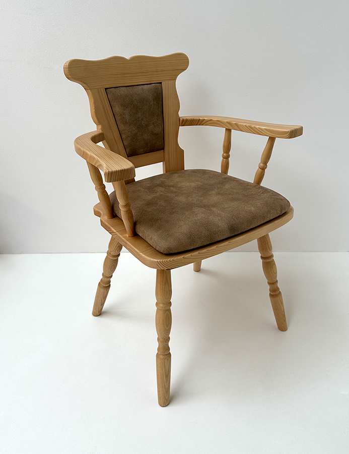 Bauernsessel Bauernstuhl Armlehnstuhl, 77, Rückenpolster, Sitzkissen Polsterplatte, Höpke Feel 400