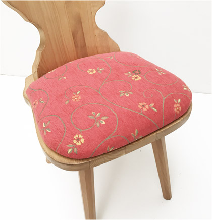 Stuhlkissen Polsterplatte Stuhl Amberg, Pöchlarn Ranke rot, jetzt in 38 Lagerstoffen preisgleich