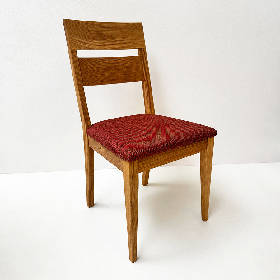 Stuhl Filippa-P, Massivholzstuhl Festpolsterung, Oviedo, Stoff Verano 654