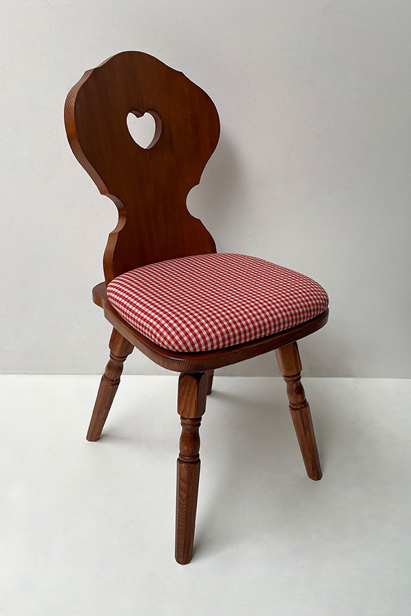 Bauernstuhl Munich, München, gedrechselter Fuß, Fichte, Fichte, rotbraun, 1360075058 Attersee 100