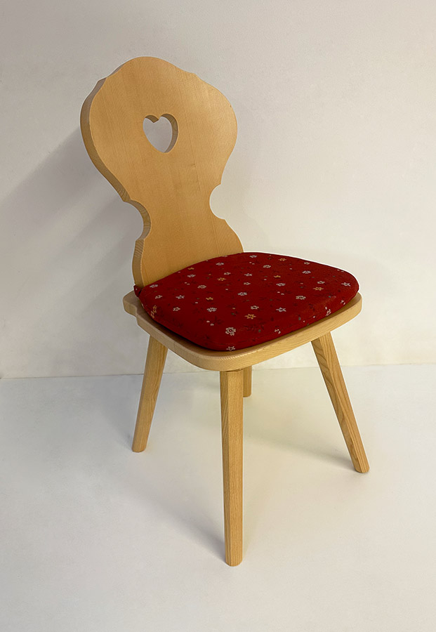 Bauernstuhl Munich, München, Fichte, Rosner lackiert, Polster lose genäht, TS-2386