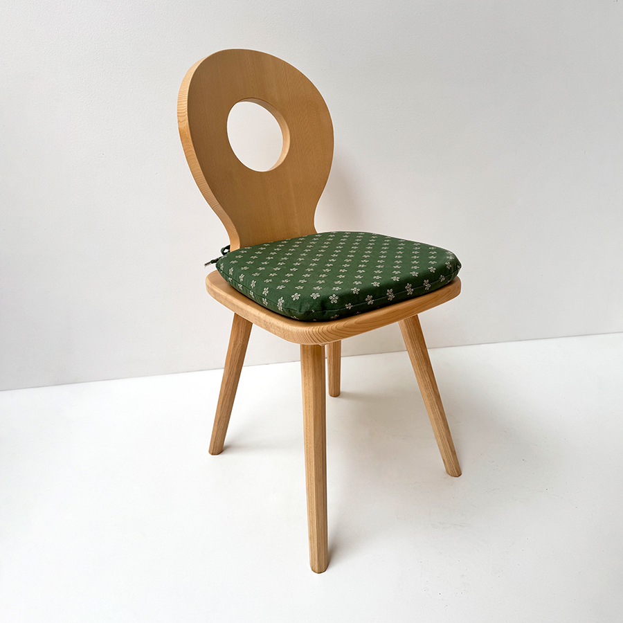 Bauernstuhl WL-5700, Fichte, Polster genäht, AF-74851-4 grün