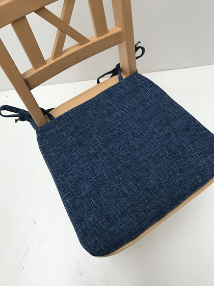 Stuhlkissen genäht, Stuhl 3830 mit je 2 Bändern zum Anbinden, Natura 812