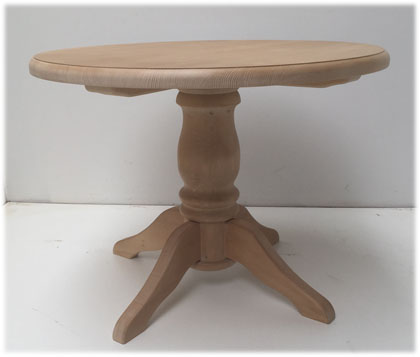 Rundtisch Mittelsäulen-Tisch D=120 cm, Fichteplatte, Rosner gewachst