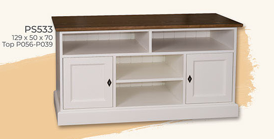 Phonokommode Füssen 1 Türe u. 2 Schubfächer - Landhausmöbel Dietersheim