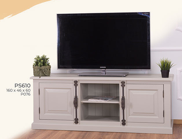 Phonokommode TV Kommode mit Rollen Allgäu 2trg. - Landhausmöbel Dietersheim