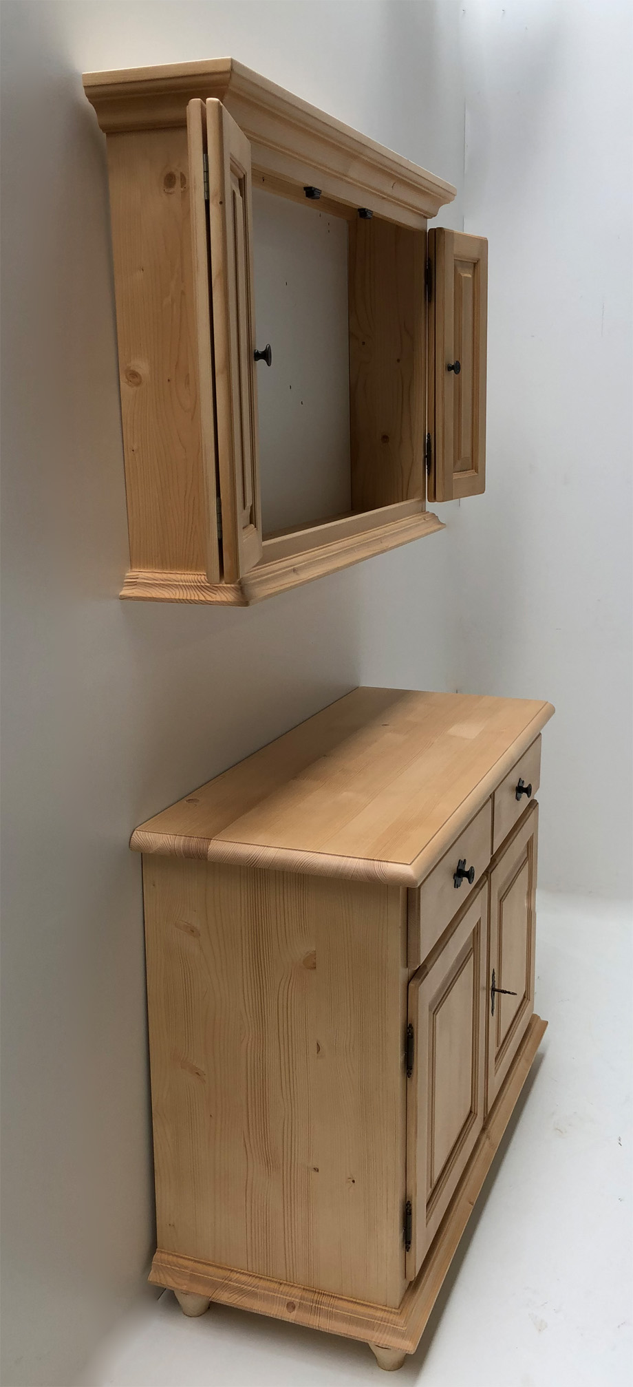 Oberteil für Anrichte Kommode Füssen, TV- Wandschrank Öffnungsmaß Flat