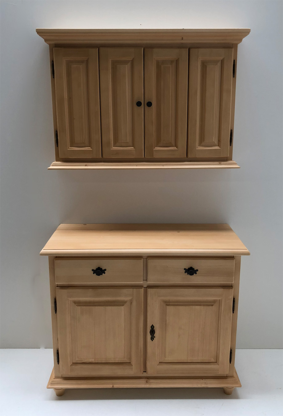 Oberteil für Anrichte Kommode Füssen, TV- Wandschrank Öffnungsmaß  Flat-TV 92/55 cm, Nutztiefe 15 cm