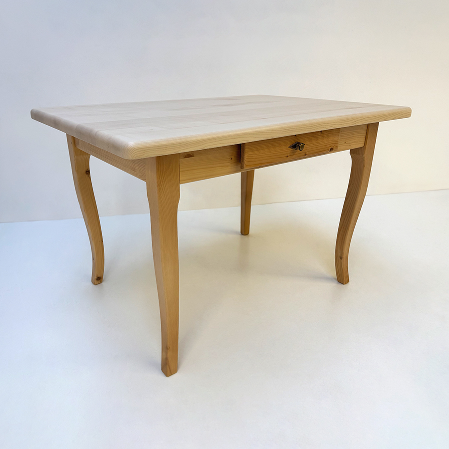 Tisch Kramsach, Mod. 1853, 120/85 cm Ahornplatte 4 cm stark ! natur lackiert