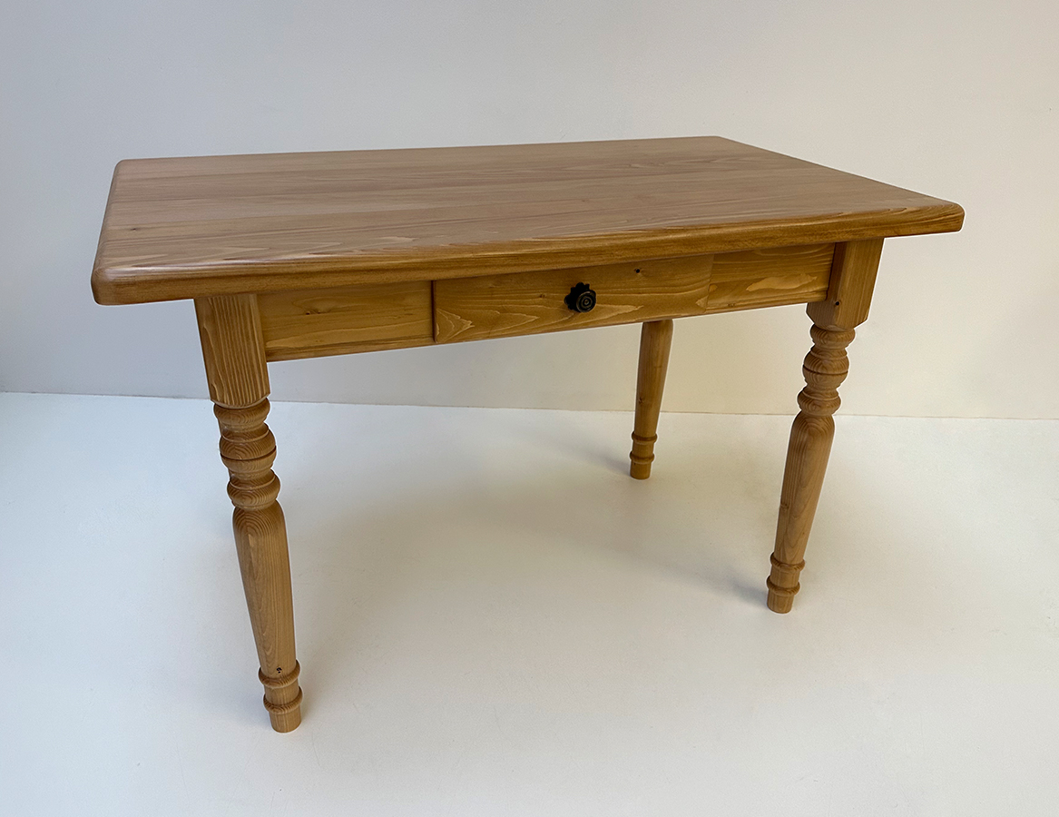 Vierfußtisch Rangau 70/120 mit Schubladen, Antik hell