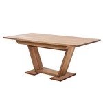 Säulentisch Palma 130 (175)  x 90 cm , Wildeiche massiv geölt