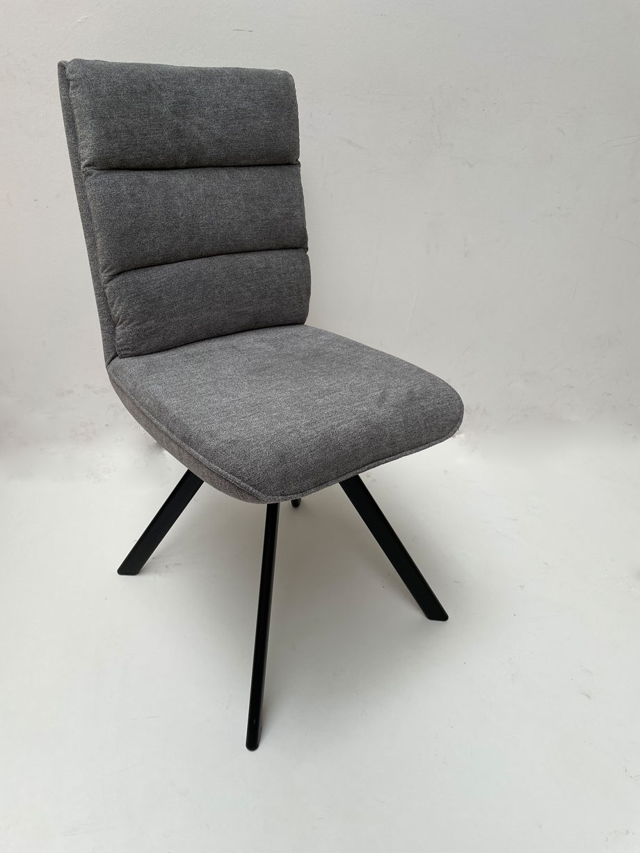 Stuhl Toma T42, mit Metallgestell, Hoepke Mercury 118 Grau