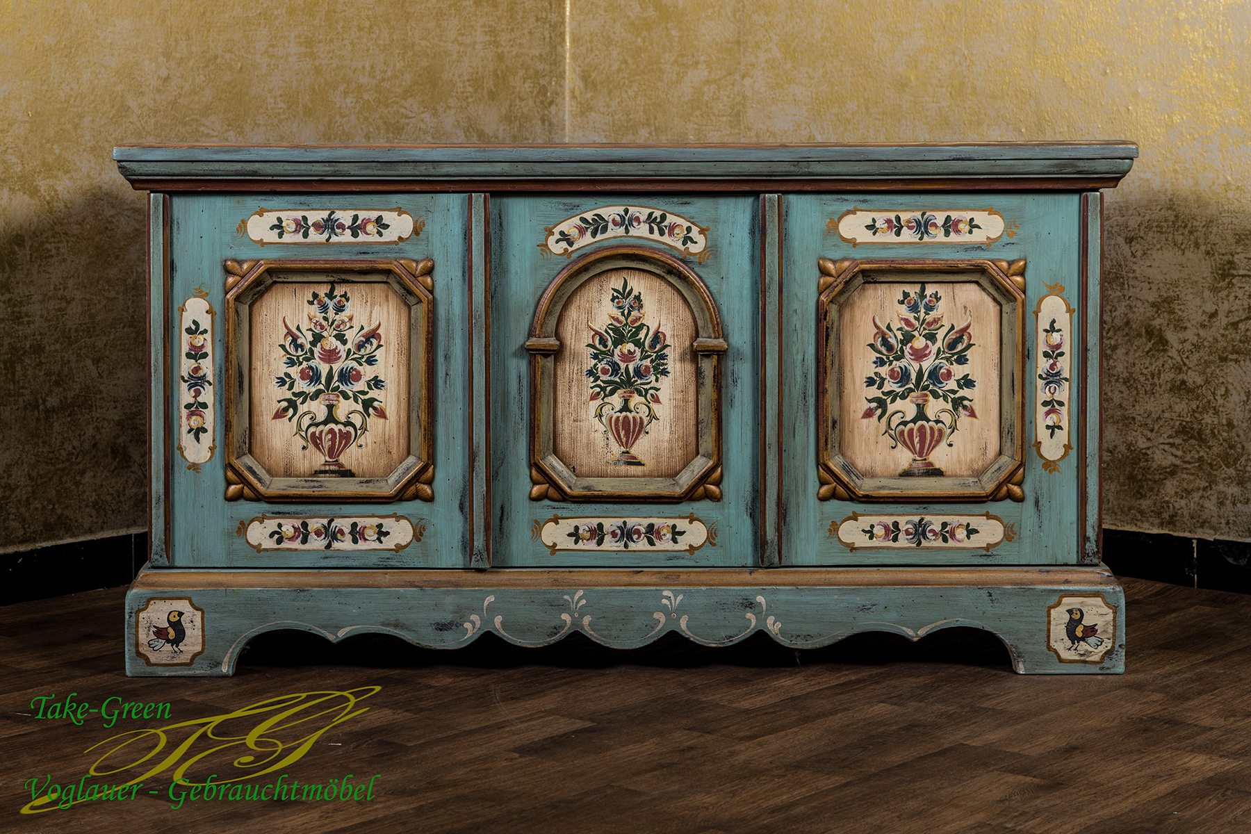 Voglauer Anno 1700 Altblau Kommode Anrichte Sideboard