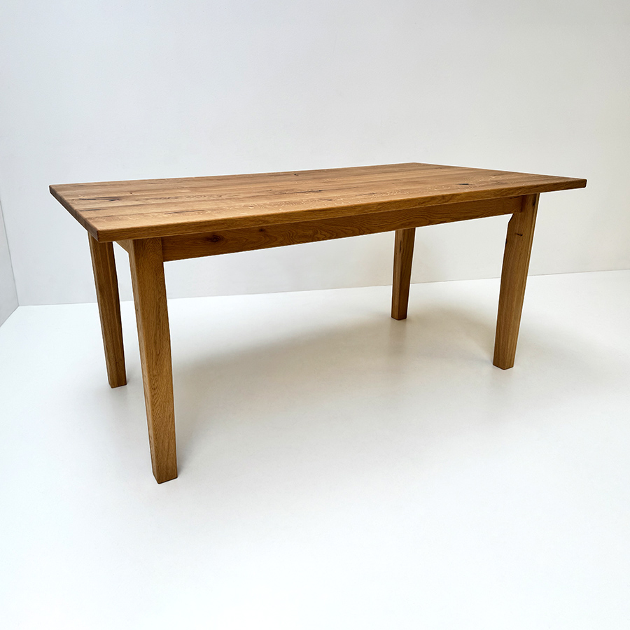 Vierfußtisch ISEO, Wildeiche geölt, 170/90 cm, Platte 3 cm, R5