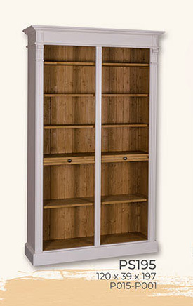 Regal, Kiefer massiv, zweifarbig lackiert