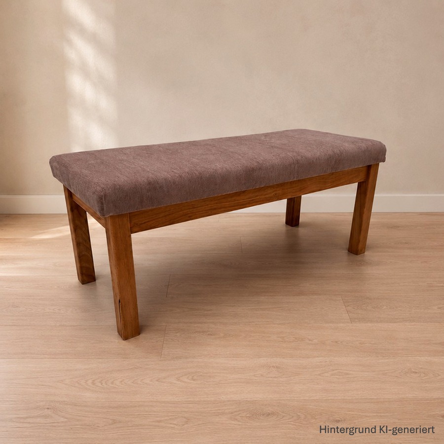 Einzelbank Vorbank, Lorenzo120 cm, Stoff Höpke PURA 108FR