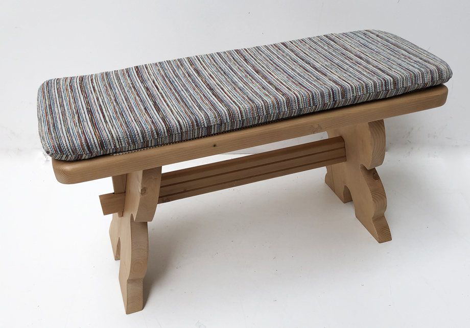 Vorbank Füssen klein 90 cm, Rosner Hartwachs, inkl. Polster lose genäht, Salzburg RE